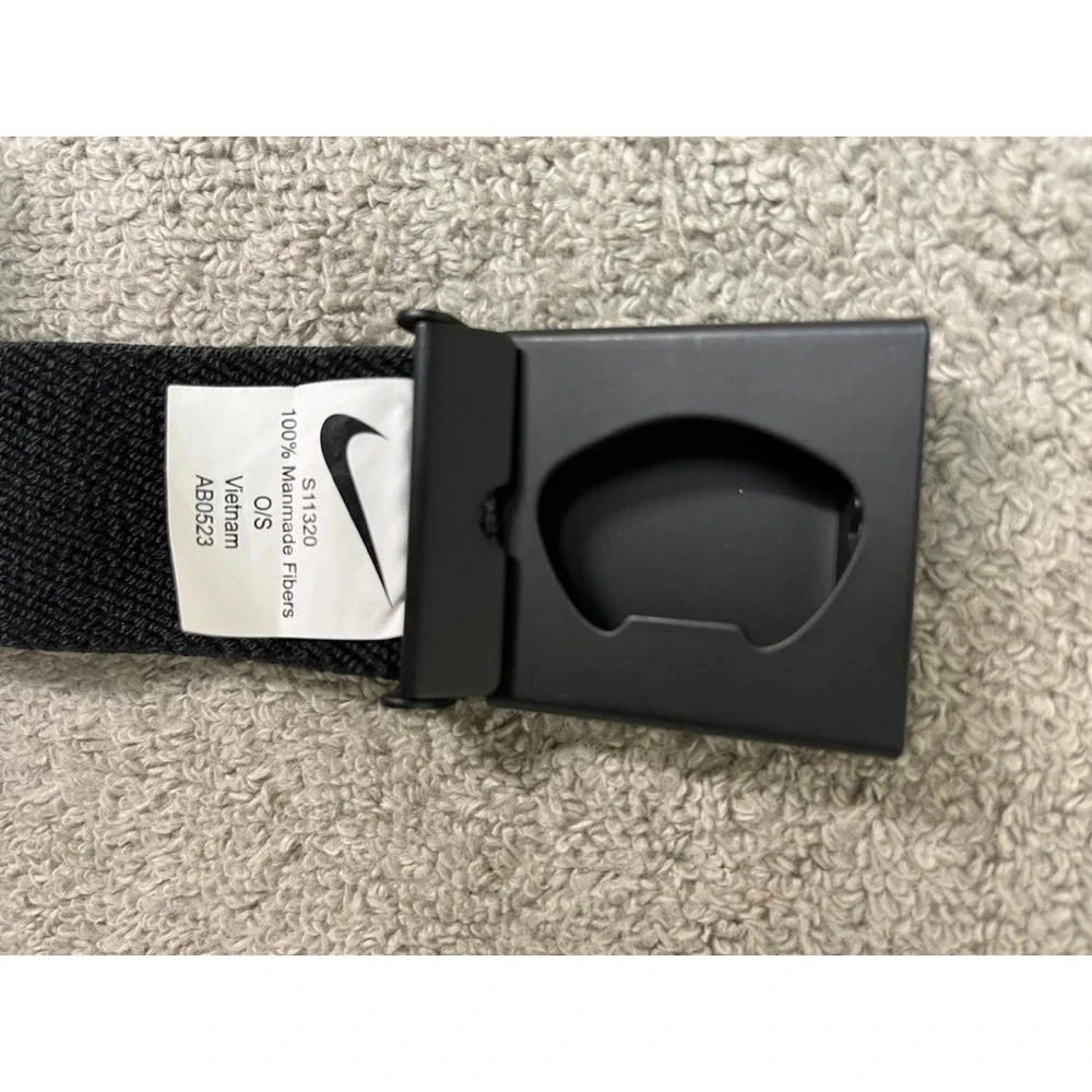 Nike Mens Reversible Web Belt Navy Black Bottle Opener Buckle AB0523 Golf OS